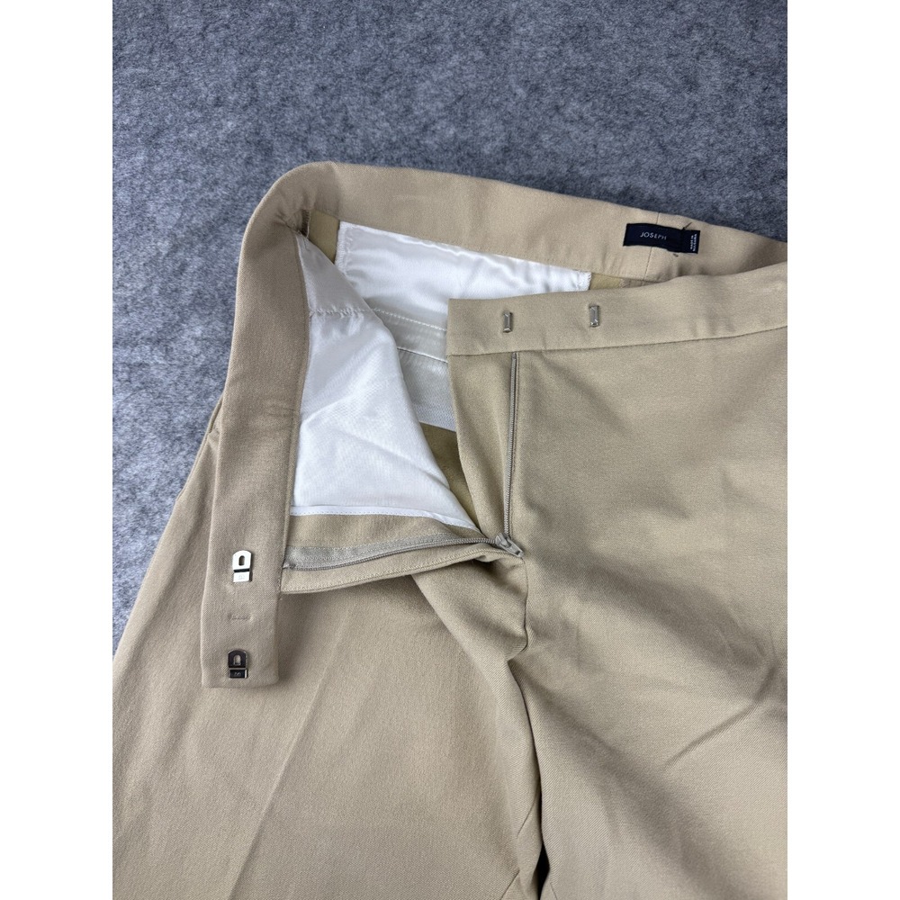 Joseph Beige Wool Blend Gabardine Trousers Women's 40 Made in Bulgaria Tailored - Picture 5 of 7